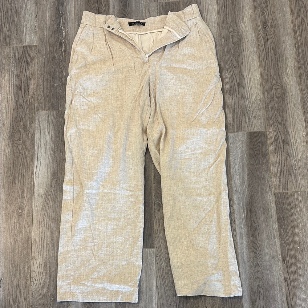 Dynamite Tan linen with Relaxed Straight-Leg Fit - Picture 2 of 13